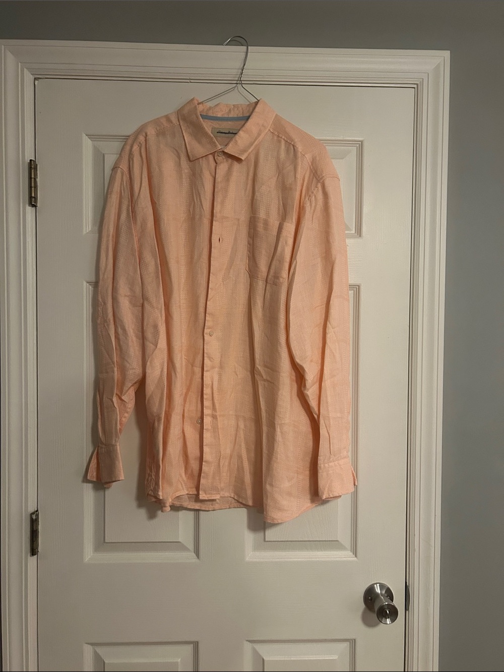 Tommy Bahama Peach Long-Sleeve Button-Down Shirt
